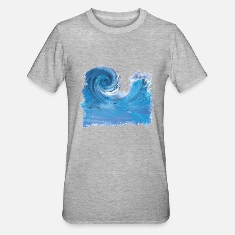 Graphiques Wave - T-shirt polycoton Unisexe - gris chiné