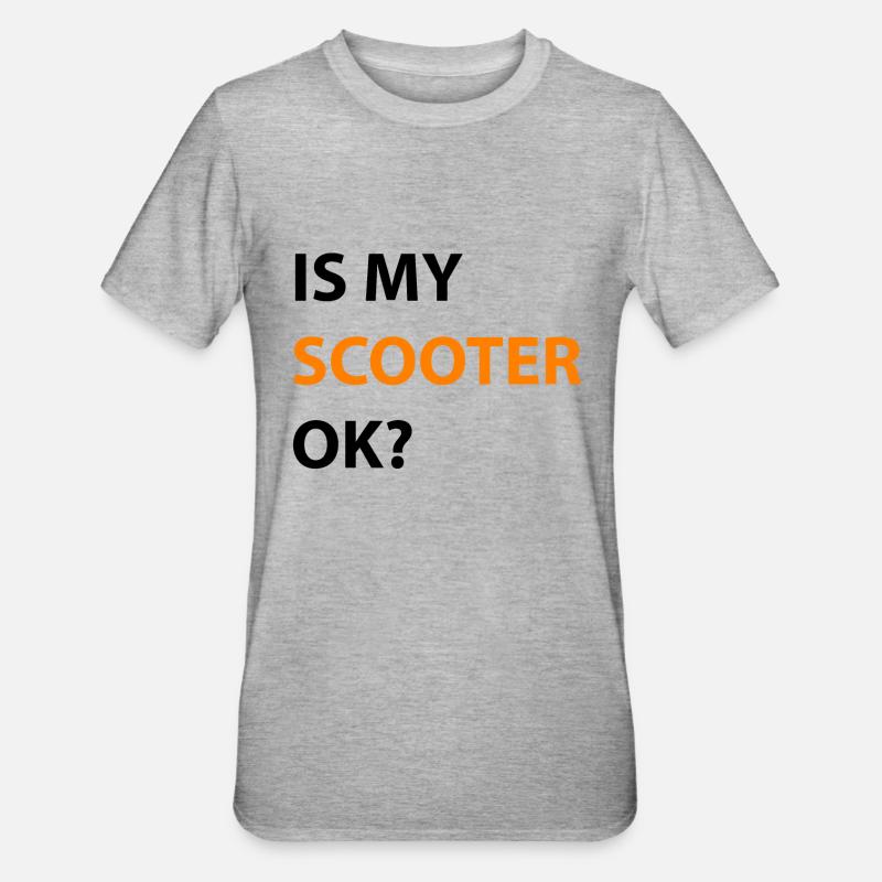 E-Scooter E-Roller Scooter - T-shirt polycoton Unisexe - gris chiné