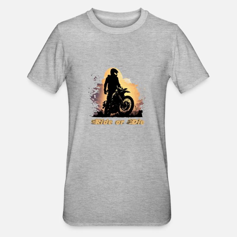 Reiten oder sterben - Unisex Polycotton T-Shirt - Grau meliert