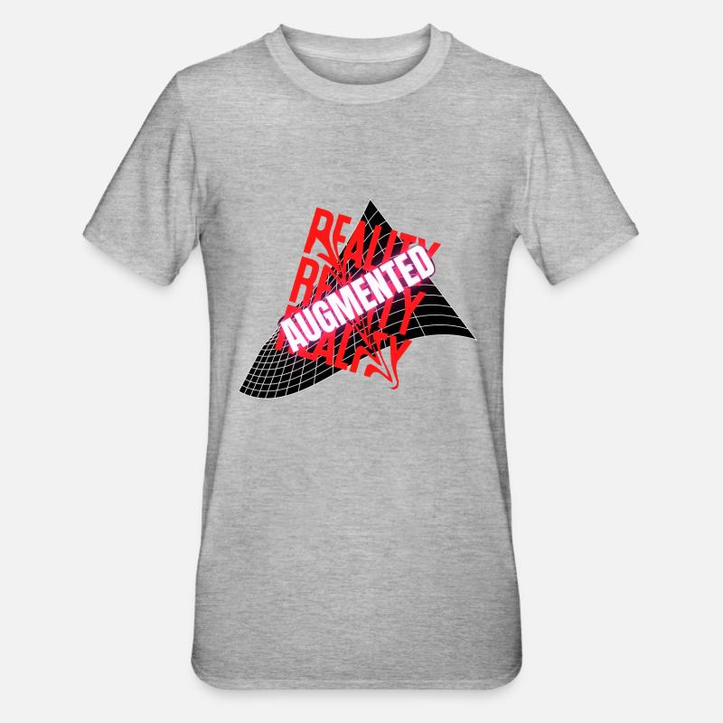 Reality Augmented Anamorphic - T-shirt polycoton Unisexe - gris chiné