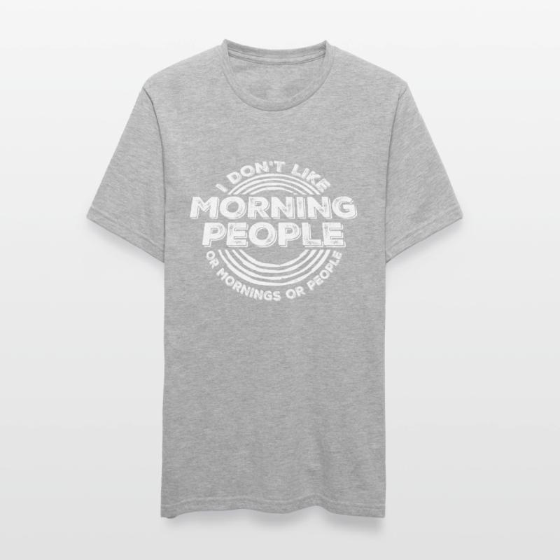 Lustig, ich mag den Morgen oder den Morgen oder die Menschen nicht Unisex Polycotton T-Shirt