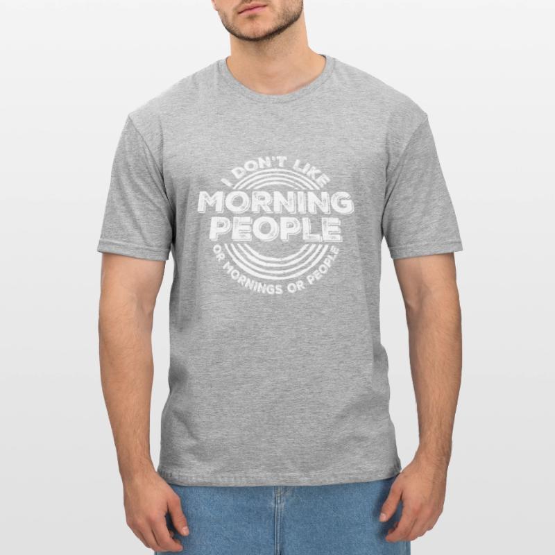 Lustig, ich mag den Morgen oder den Morgen oder die Menschen nicht Unisex Polycotton T-Shirt