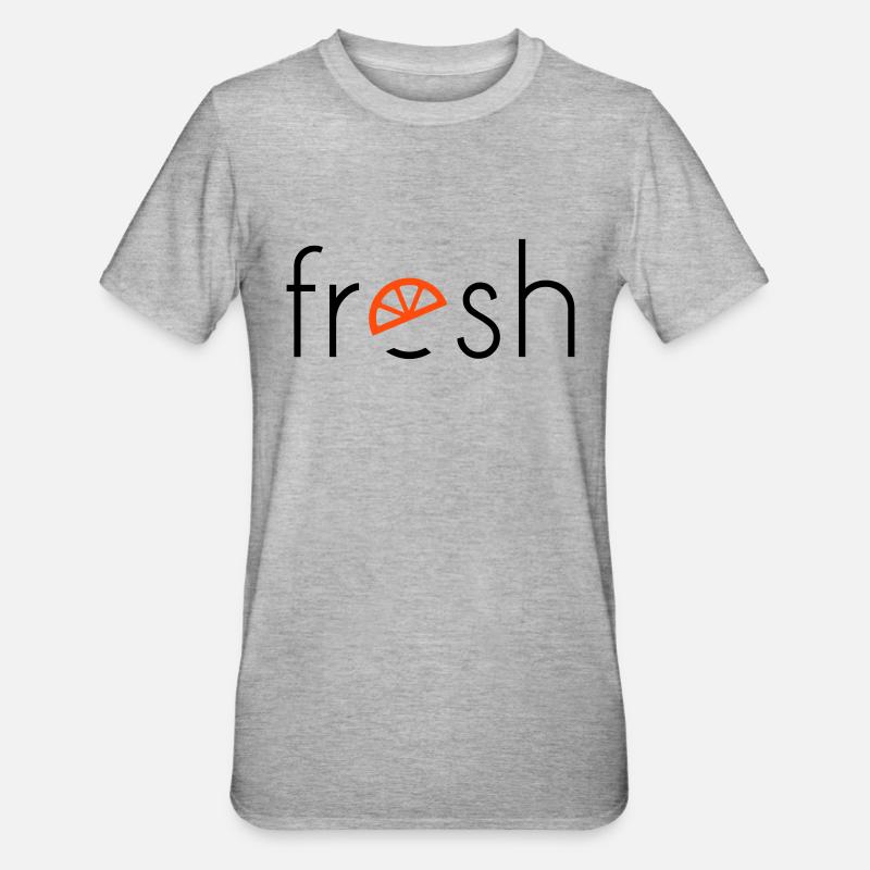 frais - 2 couleurs - T-shirt polycoton Unisexe - gris chiné
