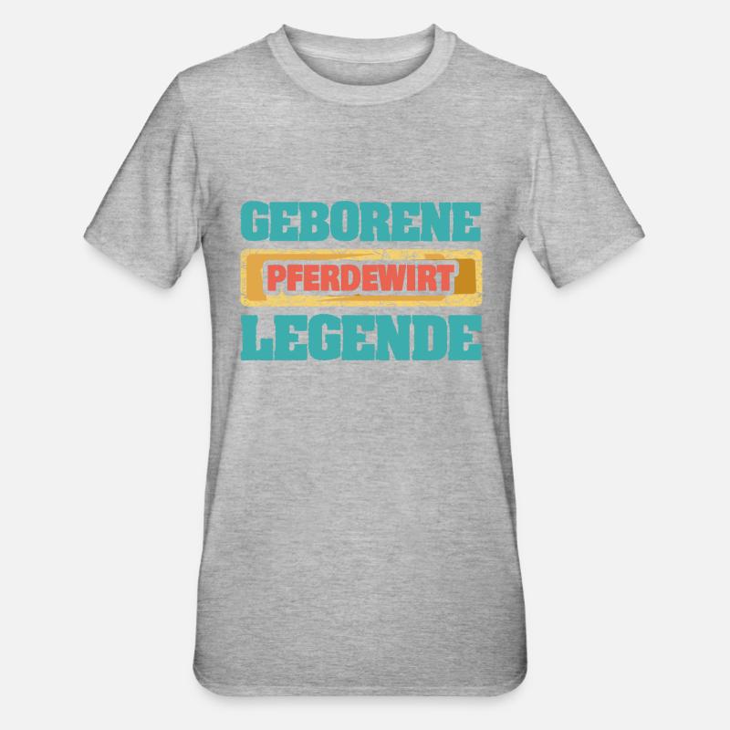 Pferdewirt als Beruf - Unisex Polycotton T-Shirt - Grau meliert