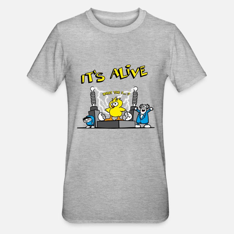 its_alive_chick_b - T-shirt polycoton Unisexe - gris chiné
