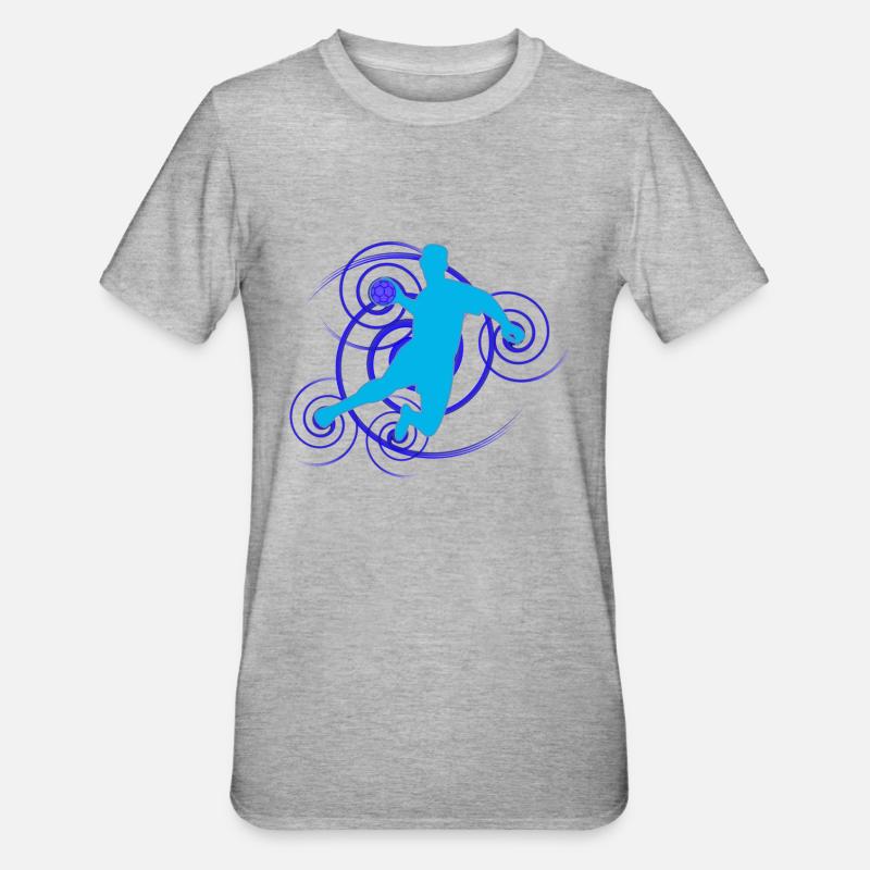 conception de Handball (vertèbres) 07 - T-shirt polycoton Unisexe - gris chiné