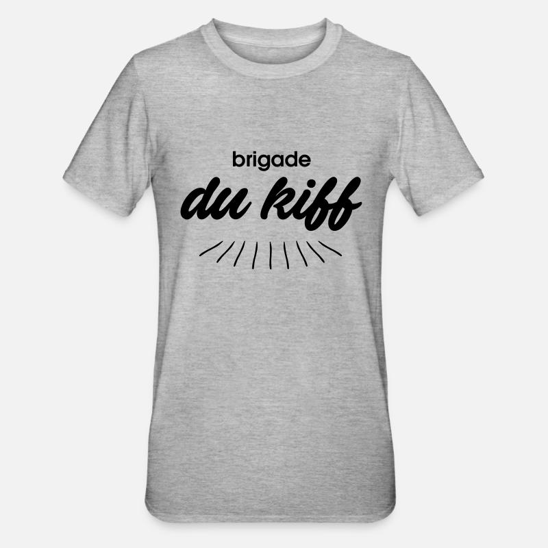 Brigade du kiff - T-shirt polycoton Unisexe - gris chiné