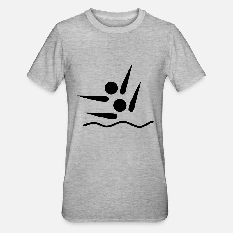 Nage synchrone - T-shirt polycoton Unisexe - gris chiné