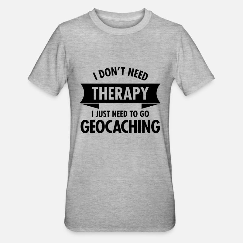 Therapy - Geocaching - T-shirt polycoton Unisexe - gris chiné