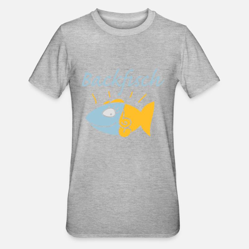 Backfisch - Unisex Polycotton T-Shirt - Grau meliert