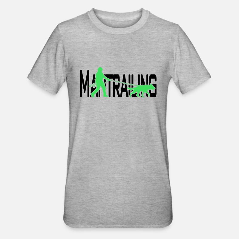 Mantrailing noir / vert - T-shirt polycoton Unisexe - gris chiné