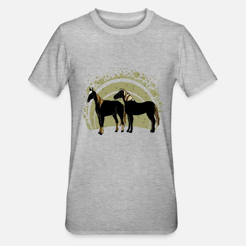 The horses - Unisex Polycotton T-Shirt - heather grey