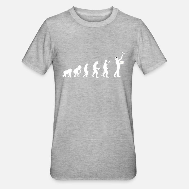 Archéologue Evolution - T-shirt polycoton Unisexe - gris chiné
