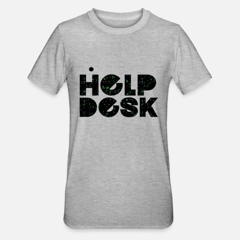 Helpdesk IT-Support-Geek Computer-Computer-Geek - Unisex Polycotton T-Shirt - Grau meliert