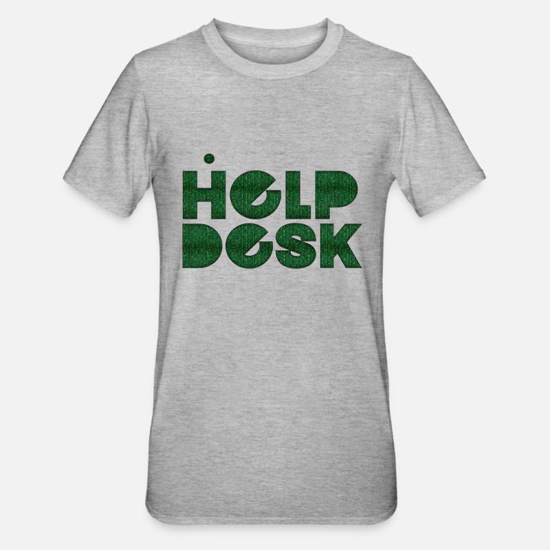 Helpdesk IT-Support-Geek Computer-Computer-Geek - Unisex Polycotton T-Shirt - Grau meliert