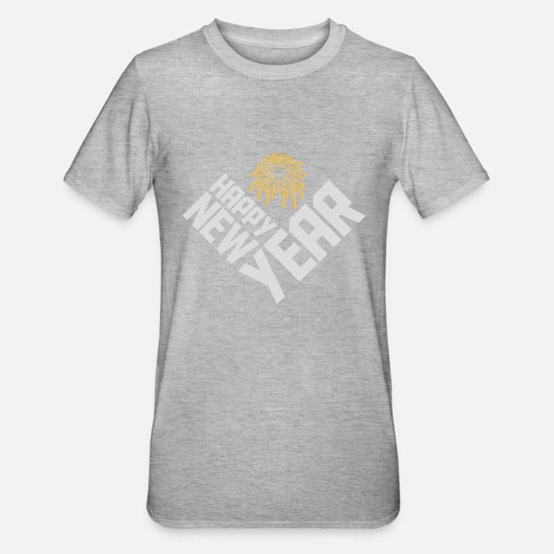 Citation Bonne année - T-shirt polycoton Unisexe - gris chiné