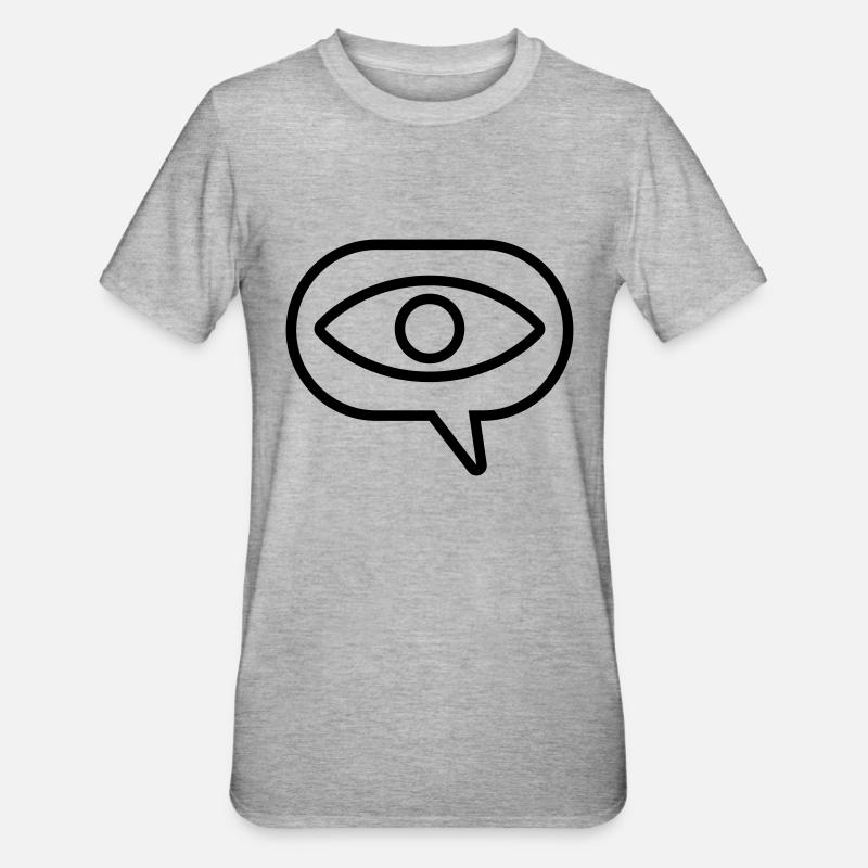 Visual Vision Eye Speech Bubble - Unisex Polycotton T-Shirt - heather grey