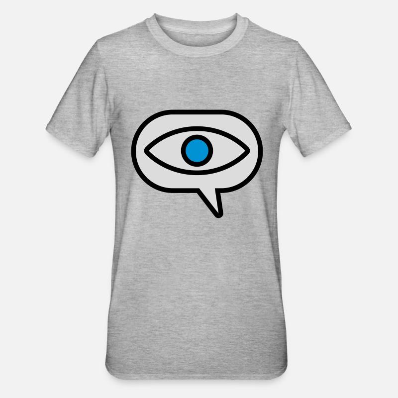 Eye Seeing Comic Speech Bubble - Unisex Polycotton T-Shirt - heather grey