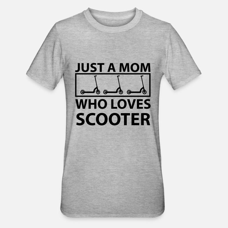 E-Scooter E-Roller Scooter - T-shirt polycoton Unisexe - gris chiné