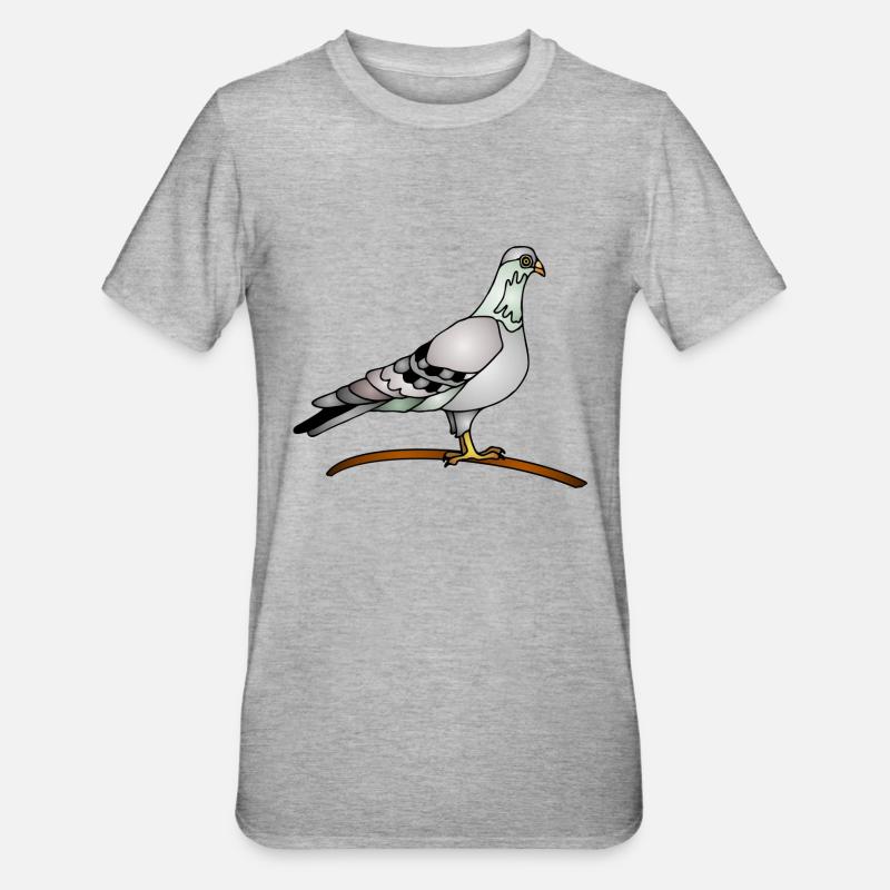 Oiseau - T-shirt polycoton Unisexe - gris chiné