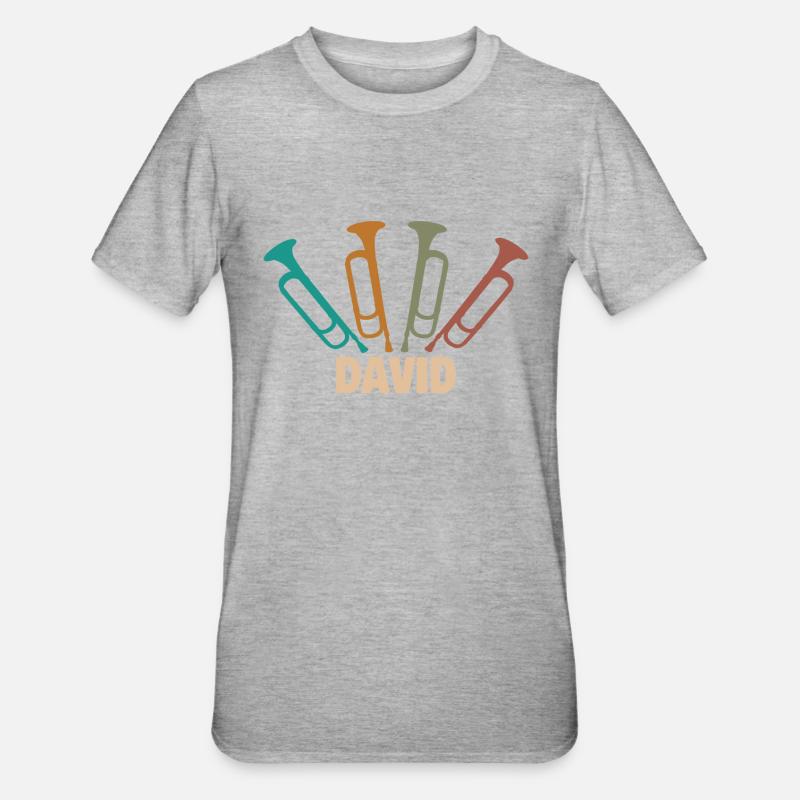 Gift for David - Unisex Polycotton T-Shirt - heather grey
