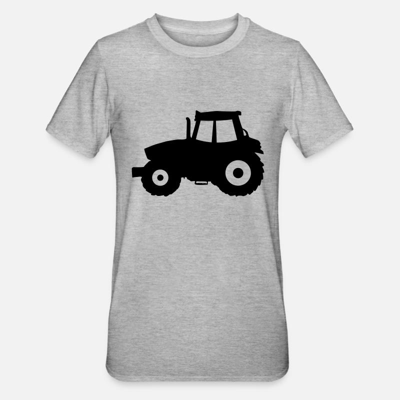 traktor - Unisex Polycotton T-Shirt - Grau meliert
