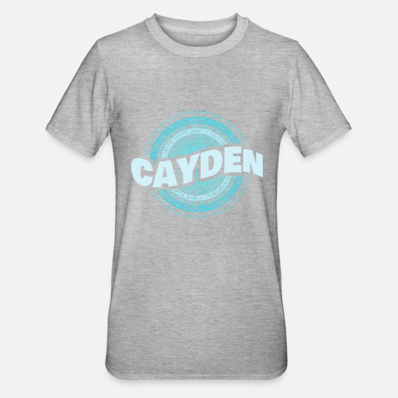 Cayden als Geschenkidee - Unisex Polycotton T-Shirt - Grau meliert