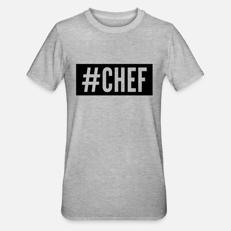 chef - Unisex Polycotton T-Shirt - Grau meliert