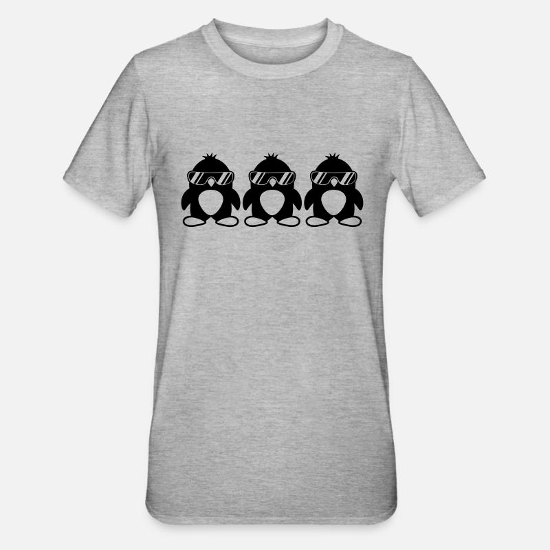 Penguin Team - T-shirt polycoton Unisexe - gris chiné
