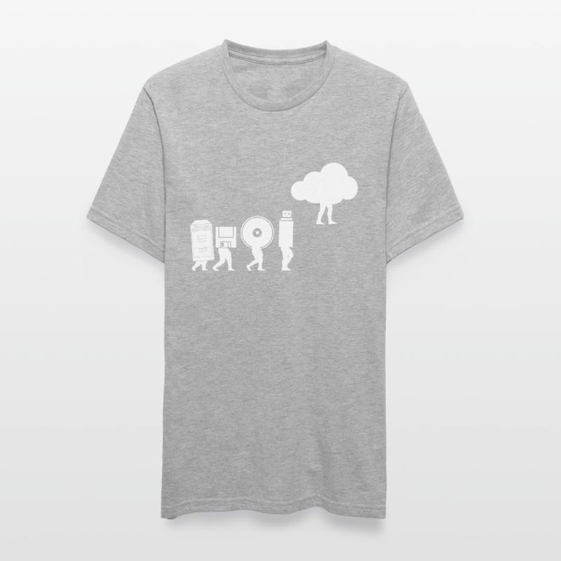Evolution du stockage des données Codage Informatique Cloud T-shirt polycoton Unisexe