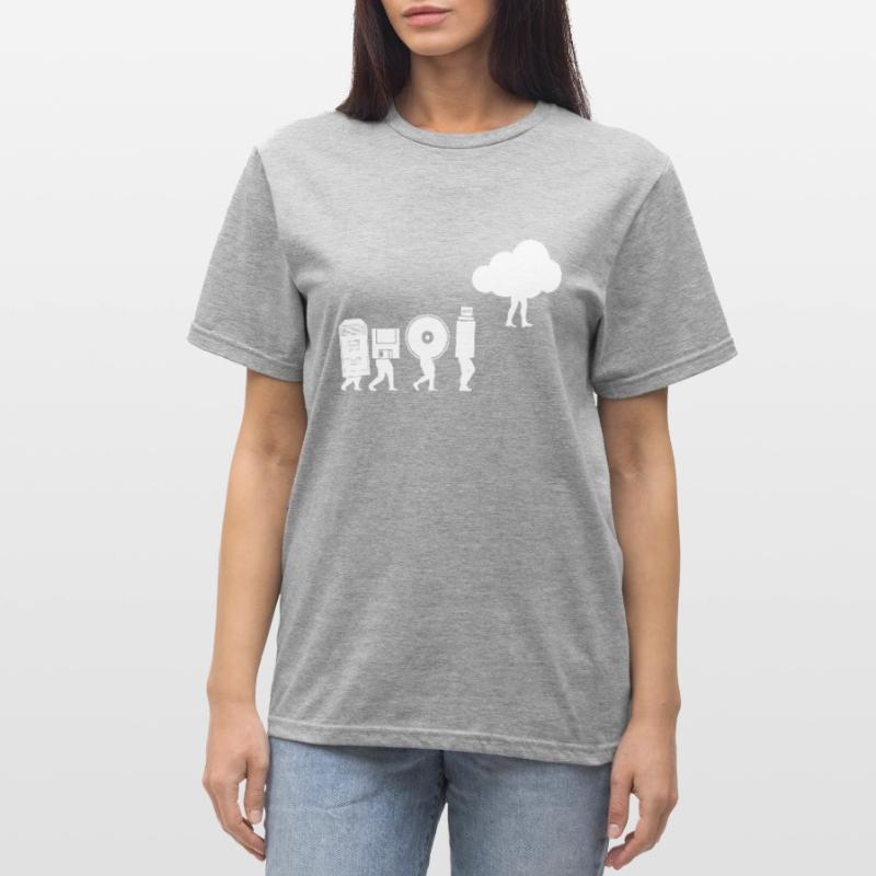 Evolution of Data Storage Coding Computer Cloud Unisex Polycotton T-Shirt