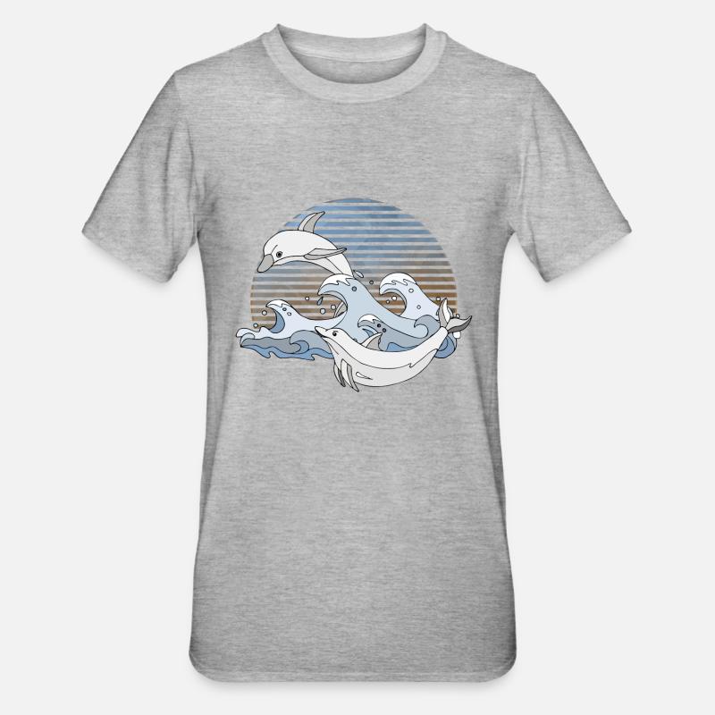 Delphine - Unisex Polycotton T-Shirt - Grau meliert