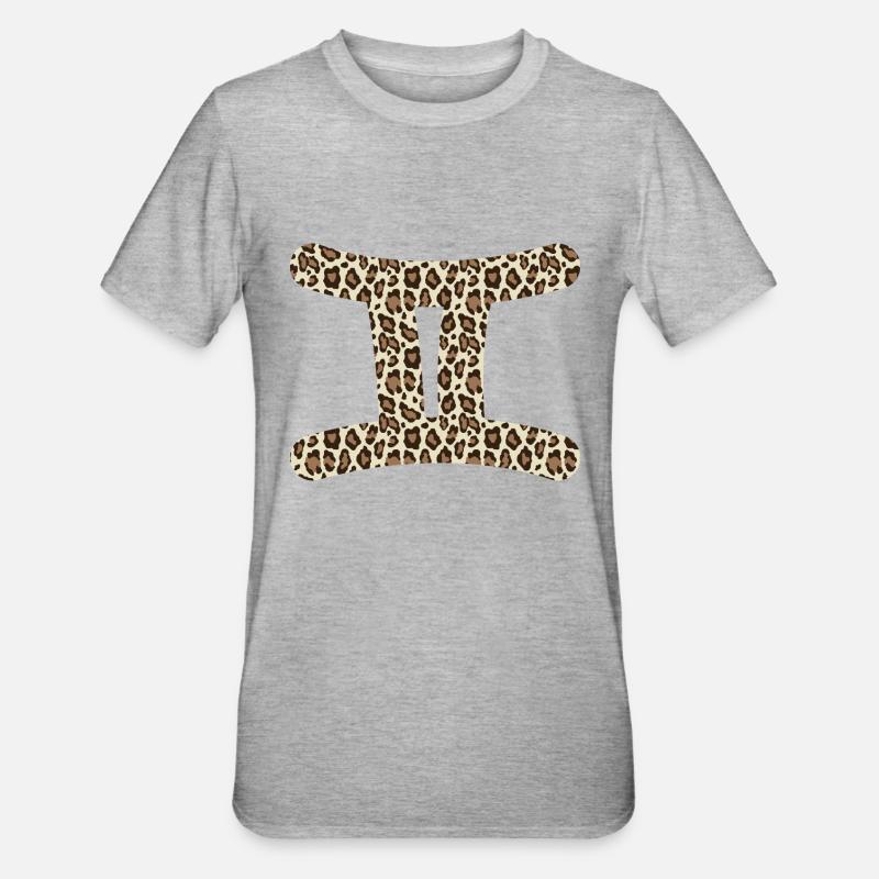 Signe du zodiaque Gémeaux - T-shirt polycoton Unisexe - gris chiné