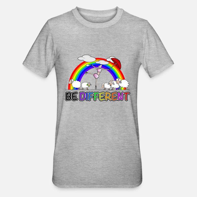 be different - Einzigartig - Unisex Polycotton T-Shirt - Grau meliert