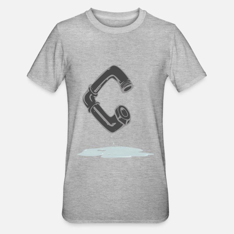 rohr c - Unisex Polycotton T-Shirt - Grau meliert