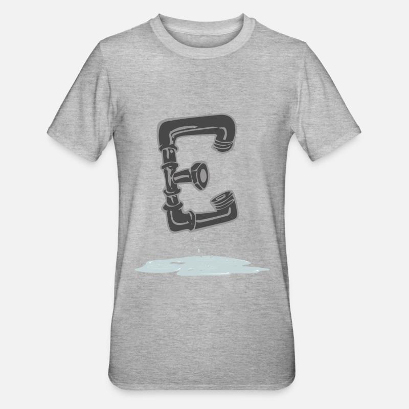 rohr e - Unisex Polycotton T-Shirt - Grau meliert