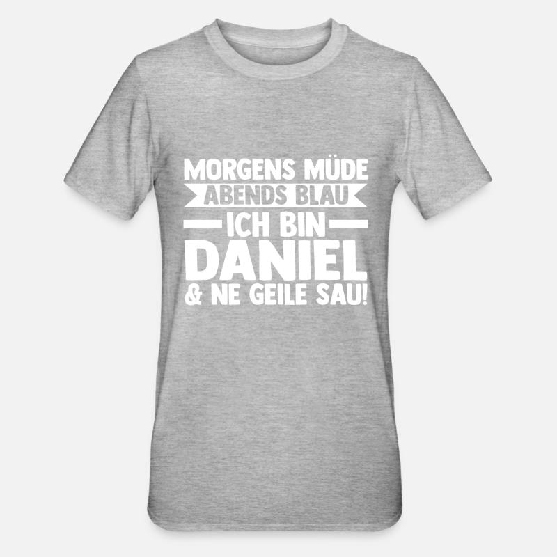 First name Daniel - Unisex Polycotton T-Shirt - heather grey