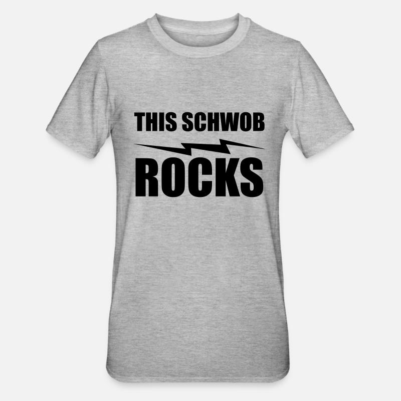 this schwob rocks - Unisex Polycotton T-Shirt - heather grey