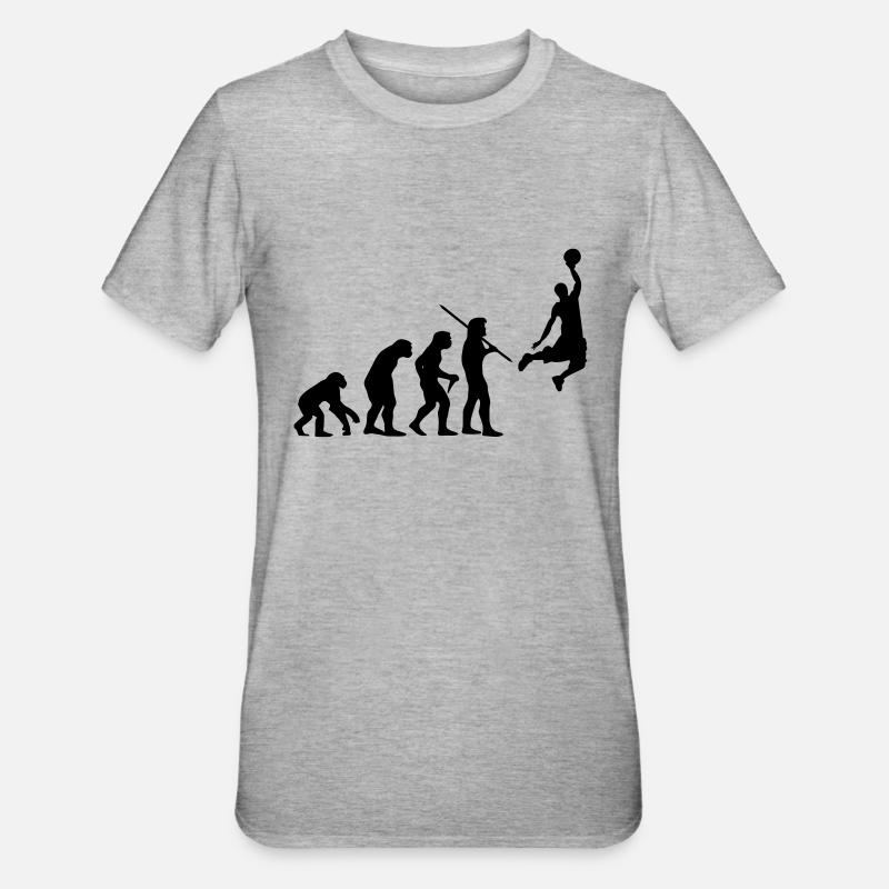 Evolution de basket-ball - T-shirt polycoton Unisexe - gris chiné