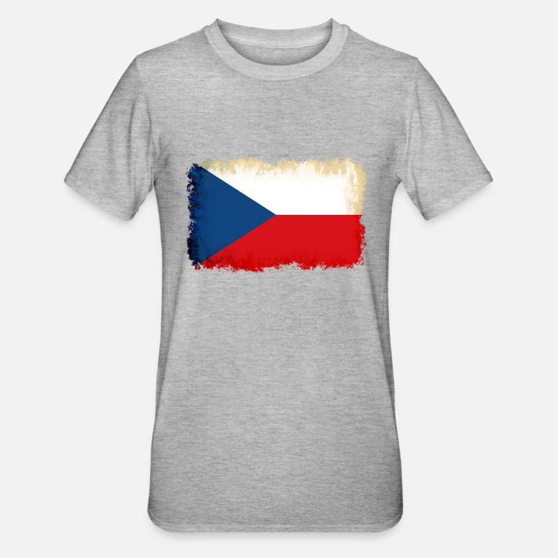 République tchèque République tchèque - T-shirt polycoton Unisexe - gris chiné