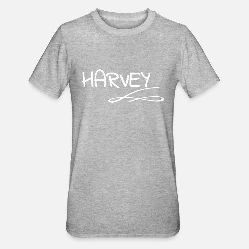 Prénom Harvey - T-shirt polycoton Unisexe - gris chiné