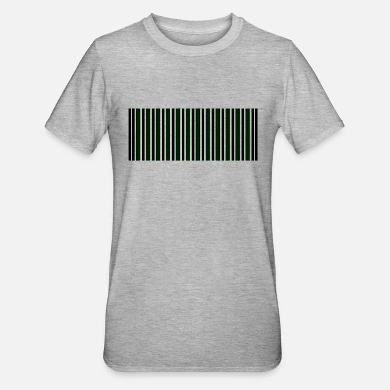 code-barres - T-shirt polycoton Unisexe - gris chiné
