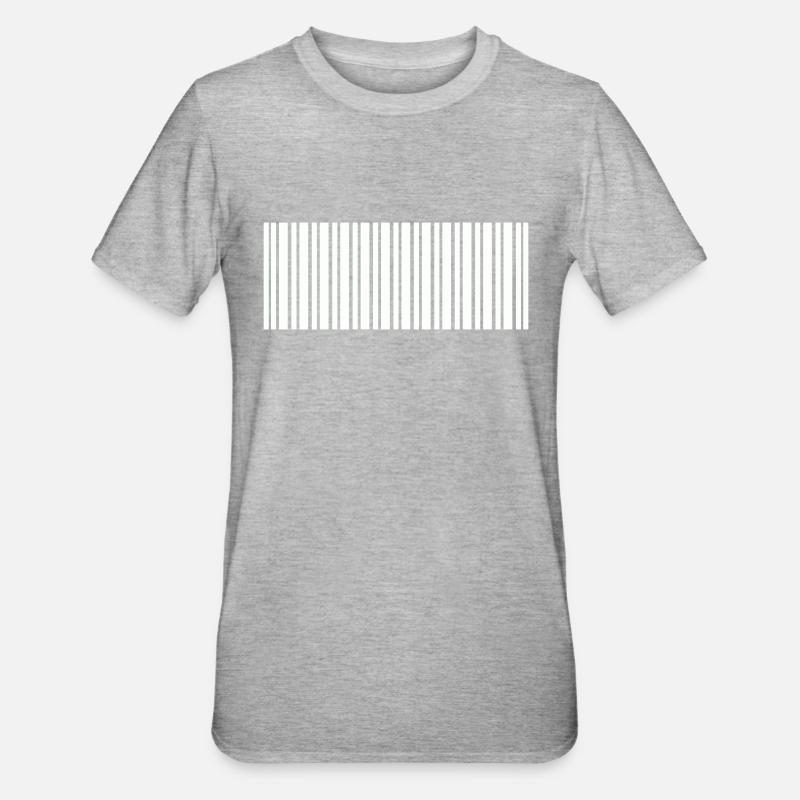 Barcode - Unisex Polycotton T-Shirt - heather grey