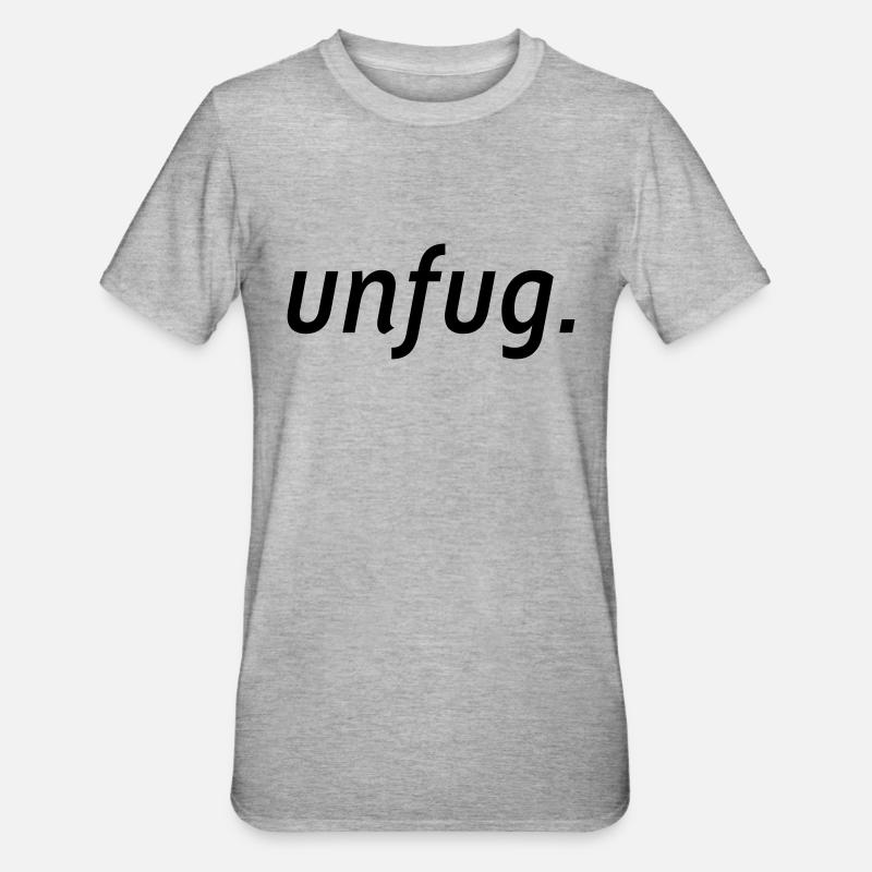 unfug. - Unisex Polycotton T-Shirt - Grau meliert