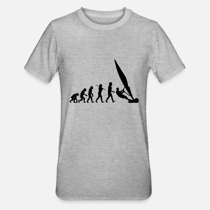 ws01 windsurf evolution - Unisex Polycotton T-Shirt - heather grey