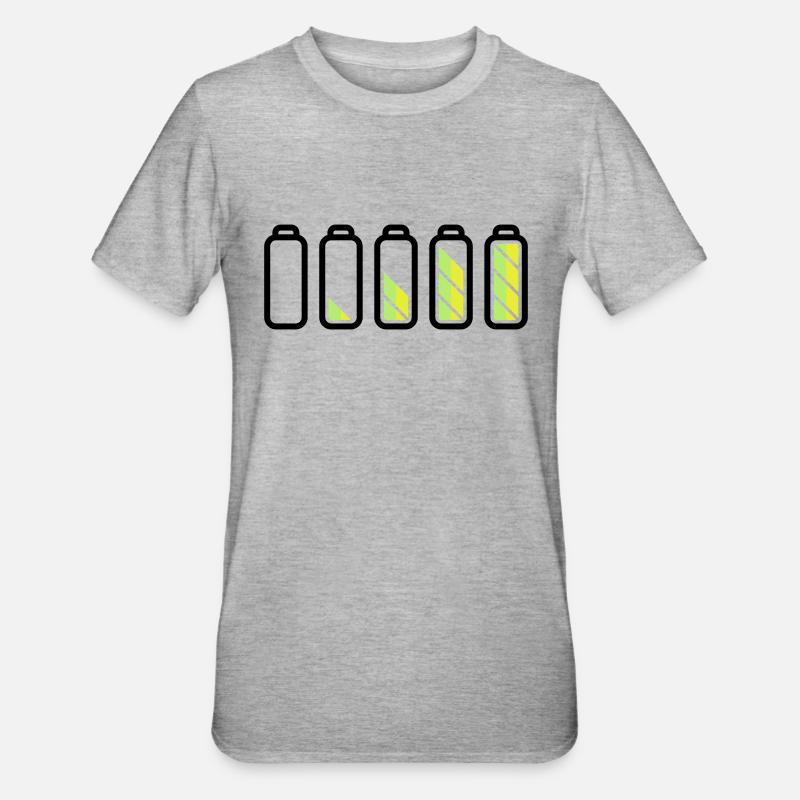 battery_loading - T-shirt polycoton Unisexe - gris chiné