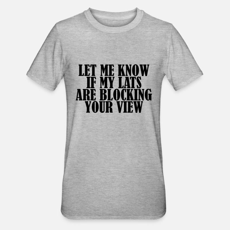 Lats Blocking View - T-shirt polycoton Unisexe - gris chiné