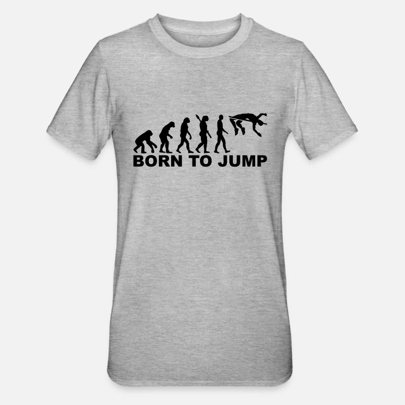 Evolution High jump - Unisex Polycotton T-Shirt - heather grey