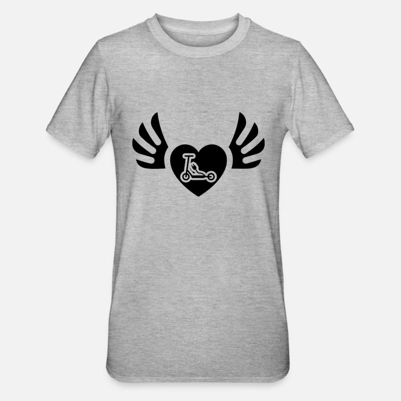 E-Scooter E-Roller Scooter - Unisex Polycotton T-Shirt - Grau meliert