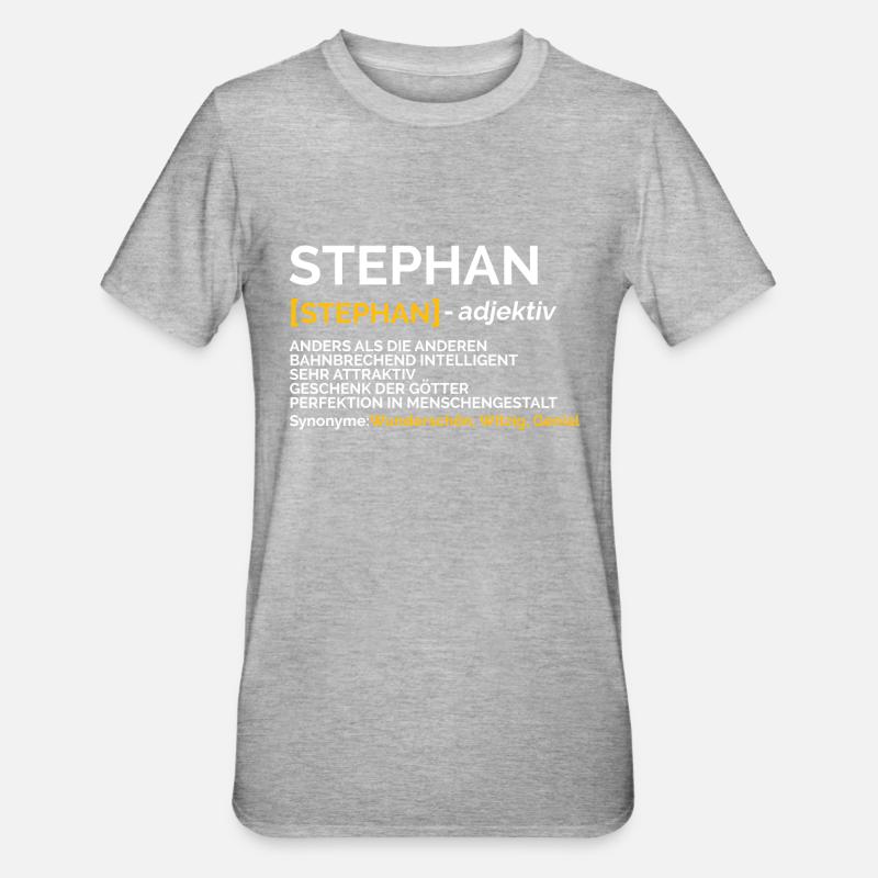 Stephan - T-shirt polycoton Unisexe - gris chiné